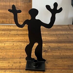 Vintage Rare 1993 Anna Efverlund Ikea Shadow Figure Metal Candleholder
